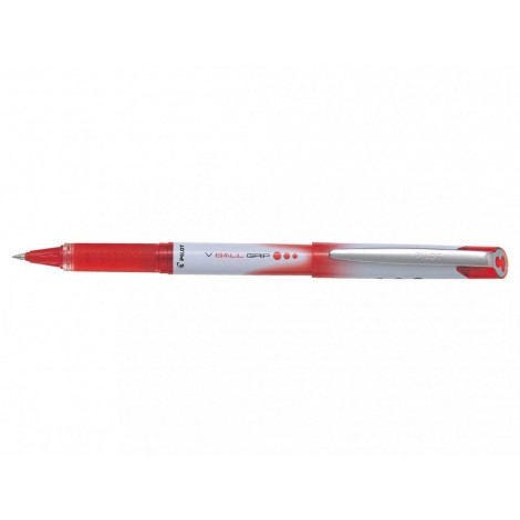Pilot V Ball – Penna roller ad inchiostro liquido, punta 0,5mm, impugnatura in gomma, colore rosso – Prezzo singolo, ord. minimo 12pz – 011262