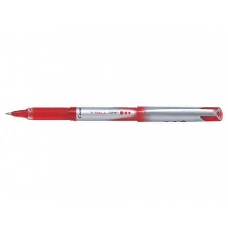 Pilot V Ball – Penna roller ad inchiostro liquido, punta 0,7mm, impugnatura in gomma, colore rosso – Prezzo singolo, ord. minimo 12pz –  011272