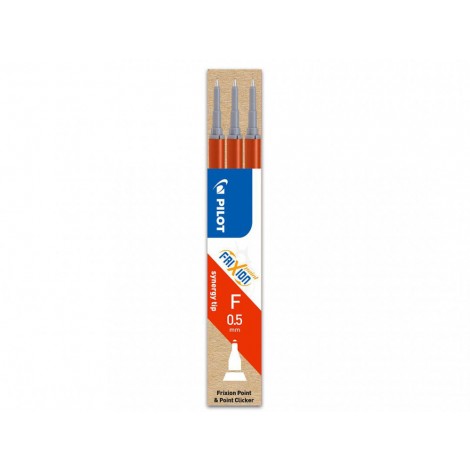 Pilot Frixion Point – Refill set penna a sfera, punta 0,5mm, colore rosso – 3pz - 006422