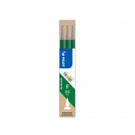 Pilot Frixion Point – Refill set penna a sfera, punta 0,5mm, colore verde – 3pz – 006423