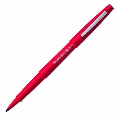 Papermate Flair Nylon – Penna punta in fibra e inchiostro a base d`acqua, tratto 1,1mm, colore rosso – Prezzo singolo, ord. minimo 12pz – S0190993