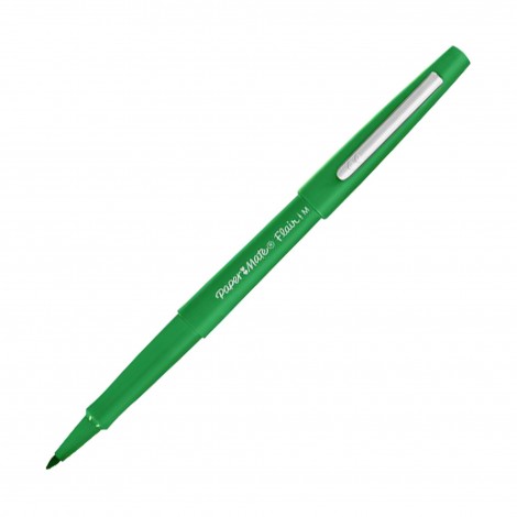 Papermate Flair Nylon – Penna punta in fibra e inchiostro a base d`acqua, tratto 1,1mm, colore verde – Prezzo singolo, ord. minimo 12pz – S0191033