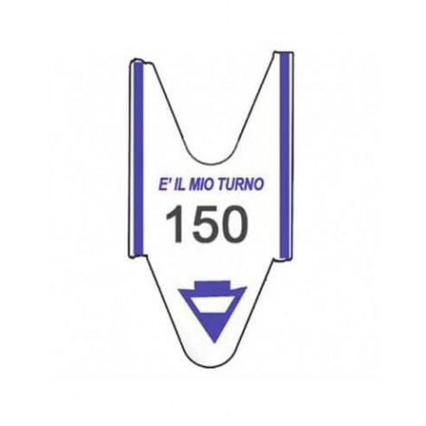 Printex Rotolo per distributore eliminacode, 2.000 tickets blu stampati a coda di rondine, 5 ripetizioni (A, B, C, D, E) da 100 numeri - Prezzo singolo, ord. minimo 5pz - TR/ROLL/BLU