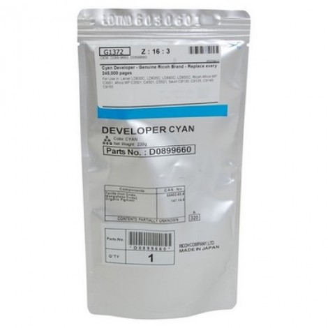 D0899660 Developer ciano per Ricoh AFICIO MP C3001 (240.000pg) 1pz