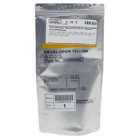 D0899680 Developer giallo per Ricoh AFICIO MP C3001 (240.000pg) 1pz