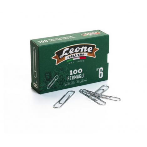 Dellera 100 fermagli zincati 58mm a punta tonda, formato n.6 - Prezzo singolo, ord. minimo 10pz - FZ6
