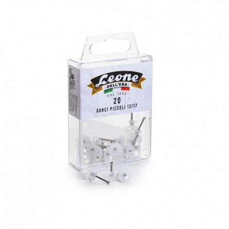Dellera Leone color - Ganci per quadri Blitz con spilli in acciaio a punta molata, 1,25x 12/16mm - 20pz - APGB