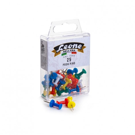 Dellera Leone color - Spilli Segna mappe a torretta - 25pz - APPU