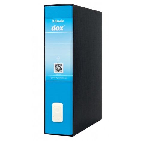 Esselte Registratore protocollo Dox2 d.8 cm azzurro capri, 29x35cm – 1pz – D26201