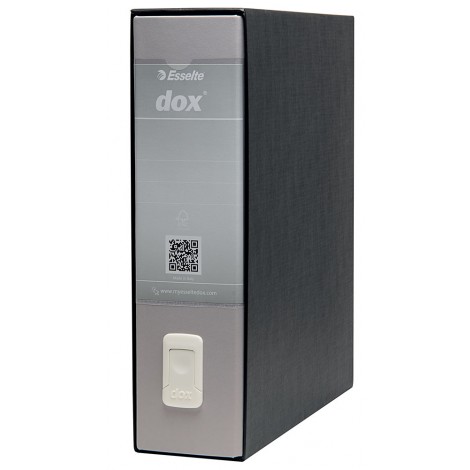 Esselte Registratore protocollo Dox1 d.8 cm grigio chiaro, 28,8X31,5cm – 1pz – D15107