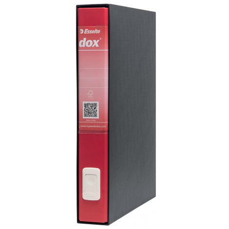 Esselte Registratore protocollo Dox5 d.5 cm rosso, 28,8×35,2cm – 1pz –  D26511