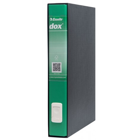 Esselte Registratore protocollo Dox5 d.5 cm verde, 28,8×35,2cm – 1pz –  D26514