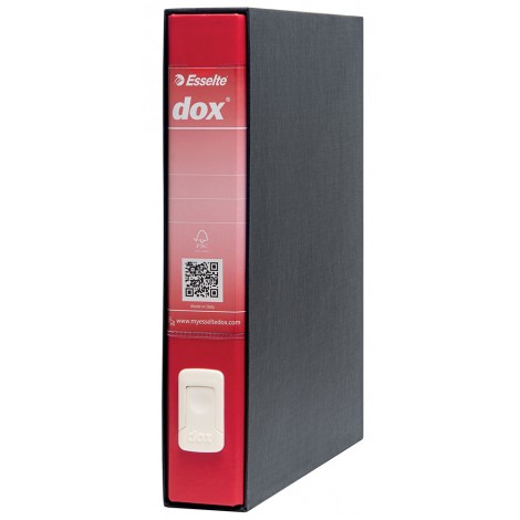 Esselte Registratore protocollo Dox4 d.5 cm rosso, 28,8×31,5cm – 1pz –  D26411
