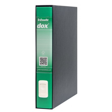 Esselte Registratore protocollo Dox4 d.5 cm verde, 28,8×31,5cm – 1pz – D26414