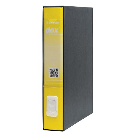 Esselte Registratore protocollo Dox4 d.5 cm giallo, 28,8×31,5cm – 1pz –  D26406