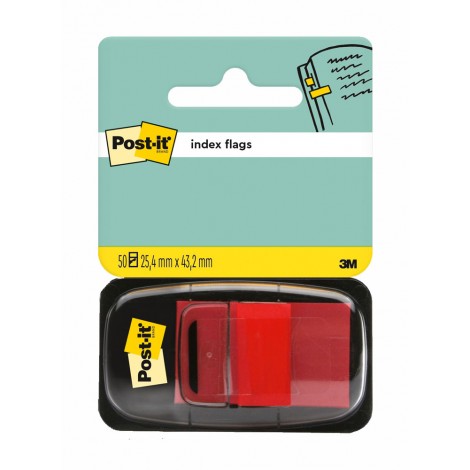 Post-It 50 Segnapagina 680-1 25,4x43,6mm, colore rosso - 1pz - 7100089833