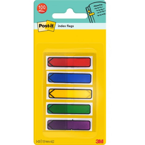Post-It 100 Segnapagina Post-it Index 684 Mini frecce 11,9x43,2mm (giallo, rosso, verde, blu, viola) - 1pz - 7000038078