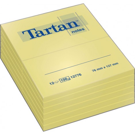 Tartan Foglietti riposizionabili 76x127, colore giallo canary, 100fg - 12pz - 7100296678