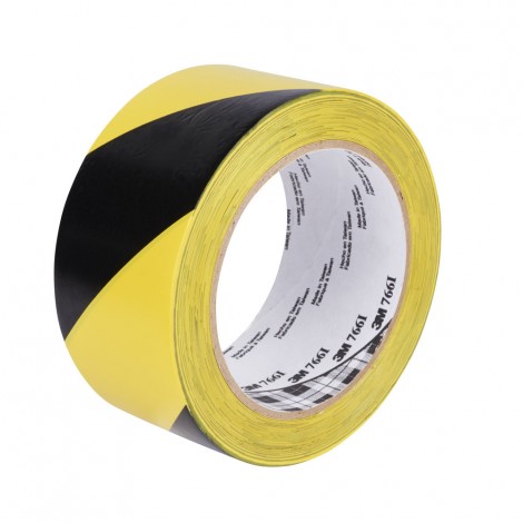 Scotch 766 - Nastro adesivo di avvertenza, supporto in PVC, 50mm x 33m, colore giallo/nero  - 1pz - 7100015263
