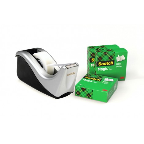 Scotch C60 - Dispenser da tavolo 19mm x 33m + 4 nastri Magic - 7100040322