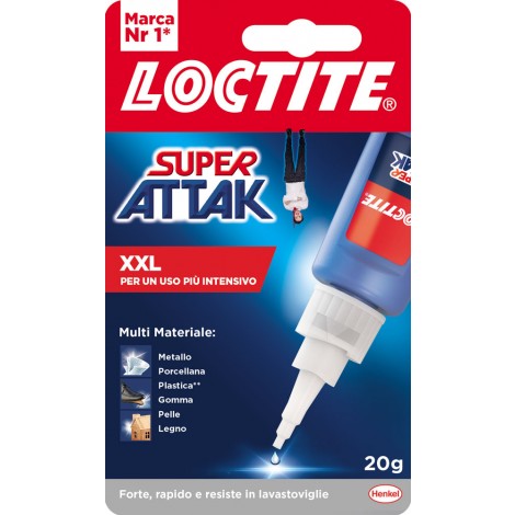 Superattak Colla Professional - Adesivo istantaneo universale resistente a temperature, acqua e shock, 20gr - 1pz - 2632807
