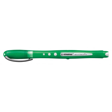 Stabilo Worker+ colorfull – Penna roller con fusto in gomma morbida, colore verde, tratto 0,5mm – Prezzo singolo, ord. minimo 10pz – 2019/36