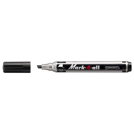 Stabilo Mark 4 All – Marcatore permanente con inchiostro a base d`alcool, esente da xilene e toluene, tratto 1-4mm, colore nero – Prezzo singolo, ord. minimo 10pz – 653/46