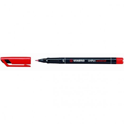 Stabilo OHPen – Pennarello per lucidi e superfici lisce, inchiostro permanente, punta superfine, tratto 0,4mm, colore rosso – ord. minimo 10pz – 841/40