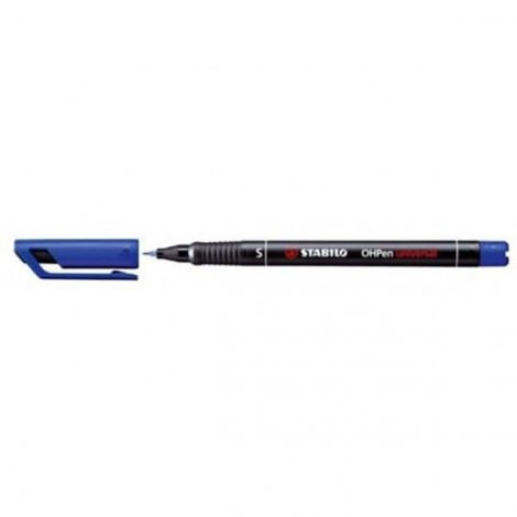 Stabilo OHPen – Pennarello per lucidi e superfici lisce, inchiostro permanente, punta superfine, tratto 0,4mm, colore blu – ord. minimo 10pz – 841/41