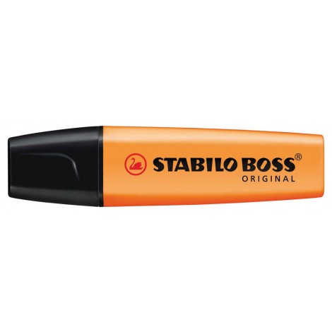 Stabilo Evidenziatore BOSS ORIGINAL, punta a scalpello, inchiostro a base d`acqua, tratto 2-5mm, colore arancione – 70/54
