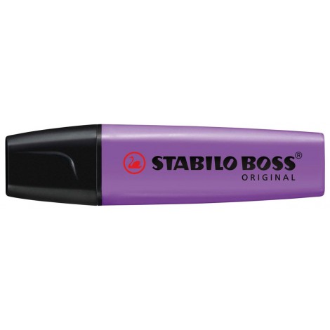 Stabilo Evidenziatore BOSS ORIGINAL, punta a scalpello, inchiostro a base d`acqua, tratto 2-5mm, colore viola – 70/55