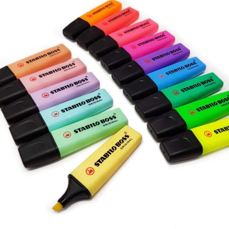 Stabilo Evidenziatore BOSS ORIGINAL, punta a scalpello, inchiostro a base d`acqua, tratto 2-5mm, colore turchese – 70/51