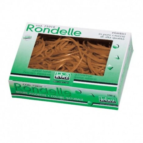 Lebez Elastici in para naturale 100gr, dimensioni assortite, colore marrone - 1pz - 75018 -  C92EB0207