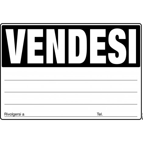 Edipro Cartello "Vendesi" in cartoncino, 24x33cm - 20pz, assortiti - E9202