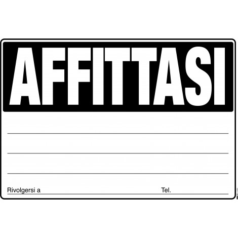Edipro Cartello "Affittasi" in cartoncino, 24x33cm - 20pz, assortiti - E9203