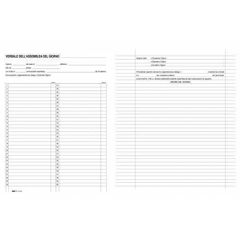 Edipro Verbale assemblea condominio, numerato, 24,5x31cm - Prezzo singolo, ord. minimo 5pz - E2529