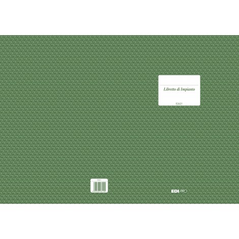 Edipro Libretto di impianto per la climatizzazione, 48 pagine, 21x29,7cm - Prezzo singolo, ord. minimo 5pz - E2621