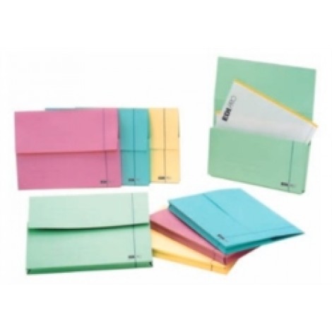 Edipro Cartella manilla con tasca canguro portadocumenti, formato 25x32cm, dorso 3cm, colore celeste - Prezzo singolo, ord. minimo 100pz - E6674N/CE - C92ER0101