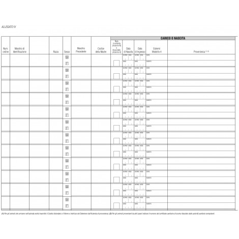 Edipro Registro carico/scarico bovini numerate - 1pz - 24,5x31cm