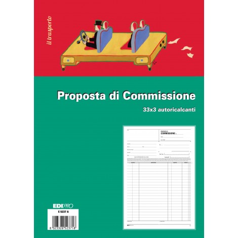 Edipro Blocco copia commissione, 100 pagine per 3 copie, autoricalcante, 21x29,7cm - 1pz - E5237A