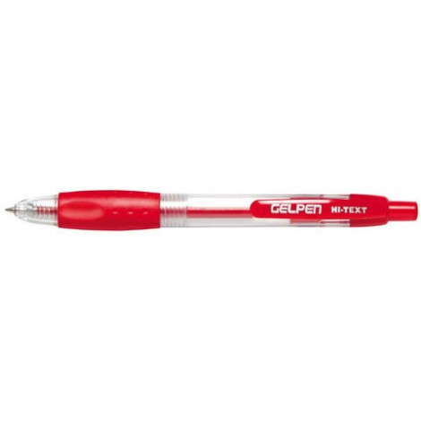 Etafelt 1080 Gelpen - Penna a sfera con punta in carburo di tungsteno, impugnatura in gomma antiscivolo e inchiostro gel, colore rosso - 10pz -  21080GL010SM/002 - C92ET0029