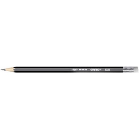 Etafelt Hi Text 061 - Matita in grafite con gommino, fusto esagonale, gradazione HB2 - 12pz - 20061MG012SC2 - C92ET0033