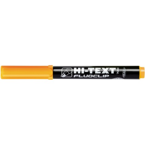 Etafelt Evidenziatore HI-TEXT 7000 FLUOCLIP, punta a scalpello, tratto 5,2mm, colore arancione - 27000HF012SM/106 - C92ET0072