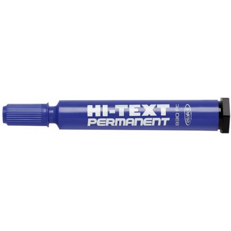 Etafelt Hi-Text 830 - Marcatore permanente con inchiostro a base d`alcool, tratto 4mm, punta tonda, colore blu - 12pz - 20830PE012SMB/003 - C92ET0078