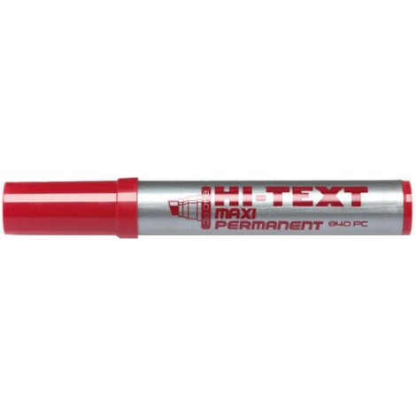 Etafelt Hi-Text 840 Maxi - Marcatore permanente con inchiostro a base d`alcool, tratto 14mm, punta scalpello, colore rosso - 12pz - 20840PE012SM/002 - C92ET0101