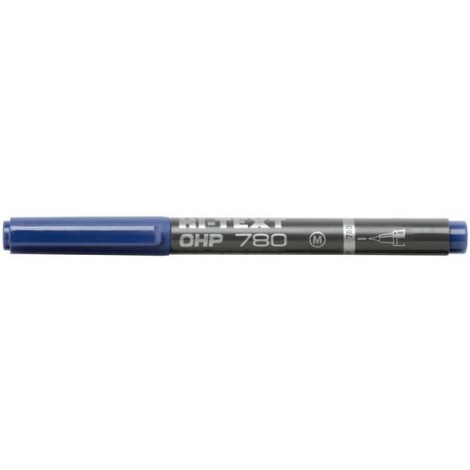 Etafelt Hi-Text 780 Ohp - Marcatore permanente con inchiostro a base d`alcool, punta sintetica, tratto 0,8-1,9mm, colore blu - 12pz - 20780OH012SMM/003 - C92ET0110