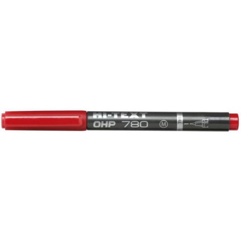 Etafelt Hi-Text 780 Ohp – Marcatore permanente con inchiostro a base d`alcool, punta sintetica, tratto 0,8-1,9mm, colore rosso – 12pz – 20780OH012SMM/002 - C92ET0112