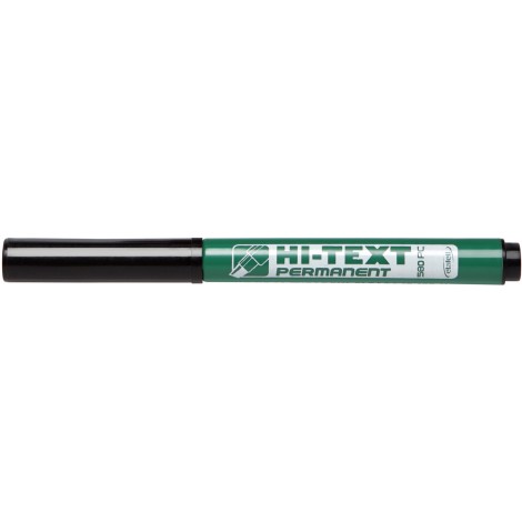 Etafelt Hi-Text 580 – Marcatore permanente con inchiostro a base d`alcool, tratto 4mm, colore verde – 25pz 20580PE025SMB/004 - C92ET0121