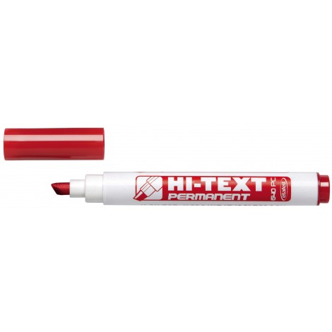 Etafelt Hi-Text 640 – Marcatore permanente con inchiostro a base d`alcool, tratto 2-6mm, colore rosso – 12pz –  20640PE012SMC/002 - C92ET0132