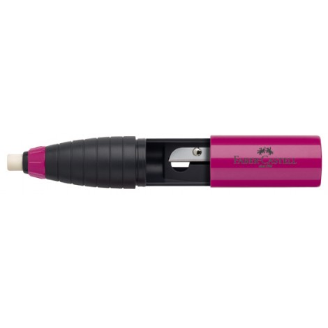 Faber-Castell Twist Combi - Temperamatite 1 foro con serbatoio e gomma per cancellare - 1pz - 184401 -  C92FB0223